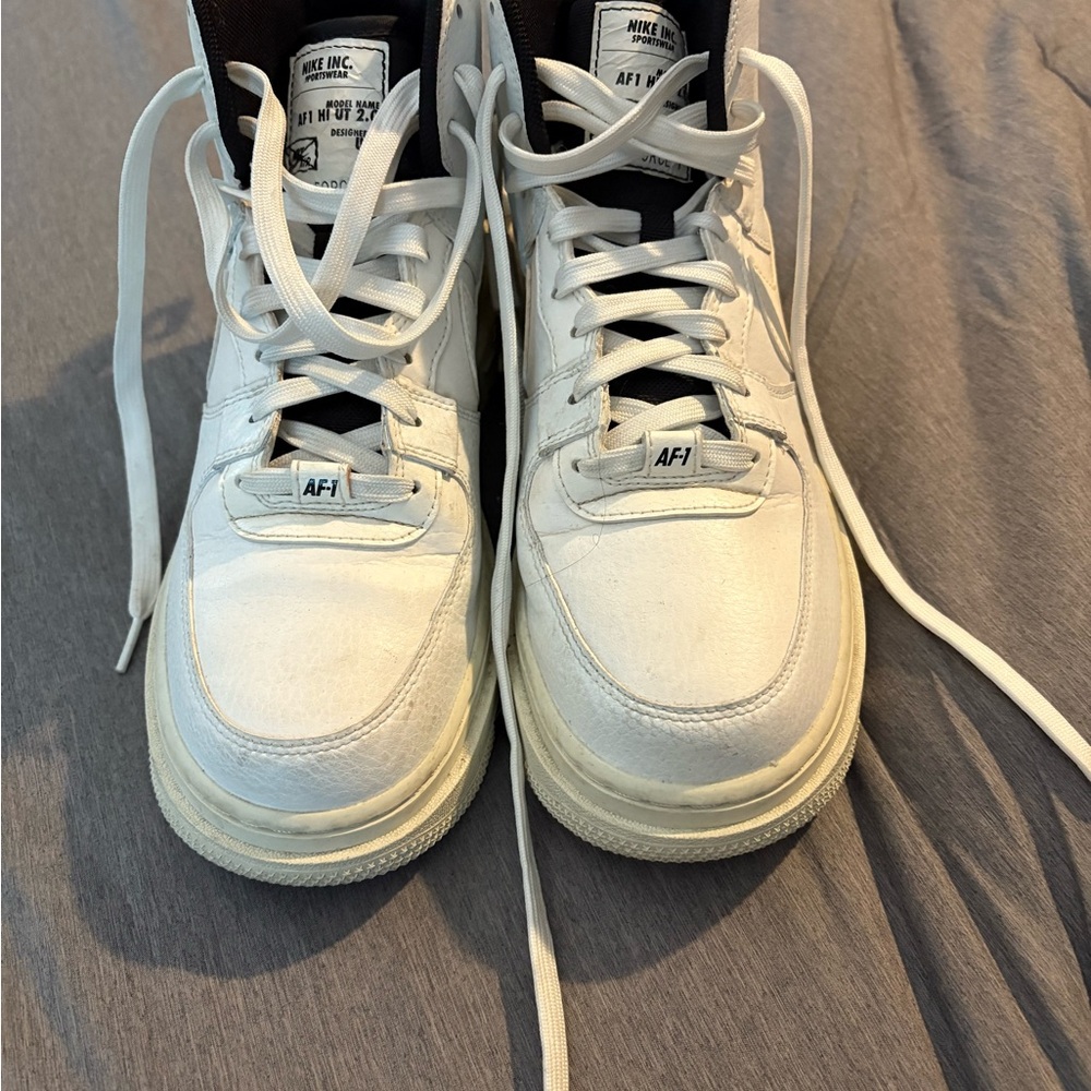 Nike Black and White Air Force 1 Sneakers